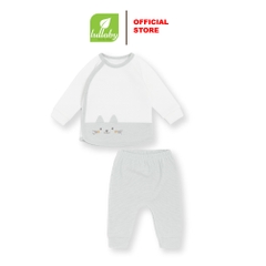 Lullaby Bộ bé trai cài lệch NH541N - Ghi  (1M, 3M, 6M)