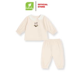 Lullaby Bộ bé gái cài lệch NH542N - Cam  (1M, 3M, 6M)