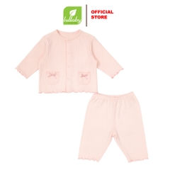 Lullaby Bộ bé gái cài giữa dài tay NH547N - Hồng  (1M, 3M, 6M)