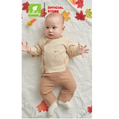 Lullaby Bộ bé trai cài lệch NH548N - Be - Nâu  (1M, 3M, 6M)