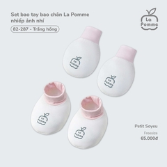 Set bao tay bao chân La Pomme nhiếp ảnh nhí - Trắng hồng