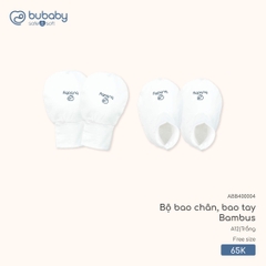 Bu Baby Bộ bao chân, bao tay Bambus Trắng (Free size)