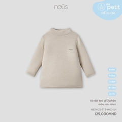 Nous Áo dài tay cổ 3 phân màu nâu nhạt 6,9,12,18M,2Y