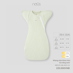 Nous Nhộng chũn khóa chéo kẻ trắng xanh  S,M