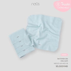 Nous Set 5 khăn sữa màu xanh