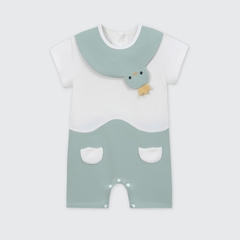 Body cộc tay La Pomme Gà bông tinh nghịch - 6,9,12,18M Xanh