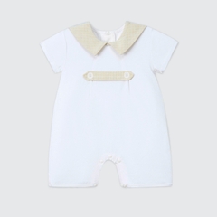 Body cộc tay La Pomme cổ cách điệu baby joy - 3,6,9M  Be