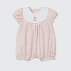 Body cộc tay La Pomme bèo nhún cherry baby - 3,6,9M  Hồng