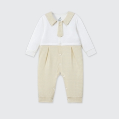 Body dài tay La Pomme phối cổ thanh lịch - 0,3,6M Be