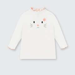 Áo giữ nhiệt La Pomme thỏ con nhí nhảnh - 6,9,12,18M,3Y,4Y,5Y Trắng