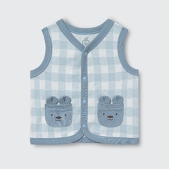 Áo gile La Pomme đôi tai lớn của bác gấu - 3,6,9,12,18M Xanh