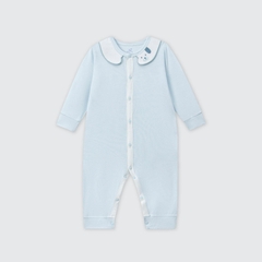 Body dài tay La Pomme phối tai ngộ nghĩnh - Newborn,0,3M Xanh