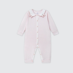 Body dài tay La Pomme phối tai ngộ nghĩnh - Newborn,0,3M Hồng