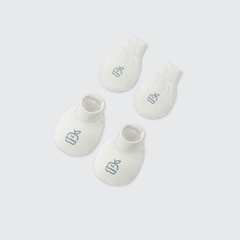 Set bao tay bao chân La Pomme họa tiết nhí cách điệu - Be