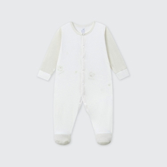 Body dài tay La Pomme liền tất họa tiết nhí cách điệu - Newborn,0,3M Be