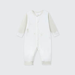 Body dài tay La Pomme họa tiết nhí cách điệu - Newborn,0,3M Be