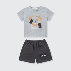 Bộ cộc tay La Pomme Bạn nhỏ đáng yêu - 6,9,12,18M,3Y Ghi