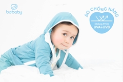 Áo chống nắng Bu baby (12-18M, 18-24M, 2-3Y, 3-4Y), (Họa tiết Blue - Cổ vịt, Hồng đào - Trắng, Xanh đậm - Trắng)