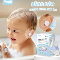 Băng dán chống nước cho tai trẻ sơ sinh Molli (hộp 30 miếng)
