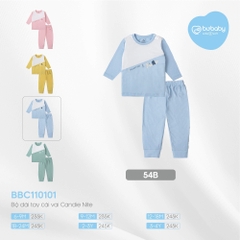 Bộ dài tay Bu  Baby Bamco Jacquard cài vai