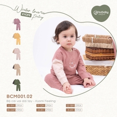 Bộ cài vai dài tay Bu Baby Kyomi Feeling cho trẻ từ 6 đến 24 tháng BCM001.02