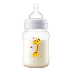 Bình sữa Avent Shrink wrap 260ml núm trên 1 tháng chống đầy hơi