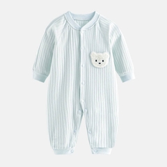 Bộ body cotton 100% in hình gấu thêu