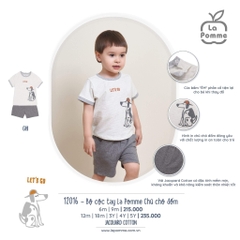 Bộ cộc tay La Pomme Chú chó đốm (6M, 9M, 12M, 18M)