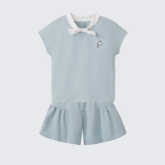 Bộ cộc tay La Pomme giả váy thủy thủ Xanh (12M, 18M)
