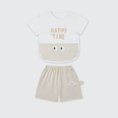 Bộ cộc tay La Pomme Happy time - 6,9,12,18M Be