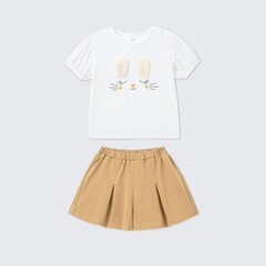 Bộ cộc tay La Pomme Lovely day - 12,18M,3,4,5Y Trắng