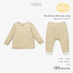 Nous - Bộ dài chui đầu màu vàng 6M, 9M