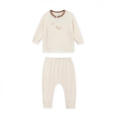 Bộ dài tay cúc lệch La Pomme Nông trại vui nhộn - Newborn,0,3M Be