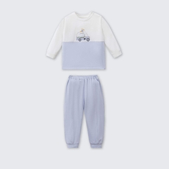 Bộ dài tay La Pomme Chuyến xe vui vẻ - 9M,12M,18M Xanh