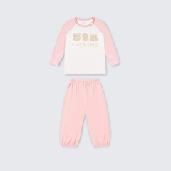 Bộ dài tay La Pomme raglan thế giới vui nhộn - 6,9,12,18M,3Y,4Y,5Y Hồng