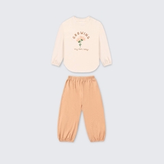Bộ dài tay La Pomme tay bồng happy bunny - 6,9,12,18M,3Y,4Y,5Y Be