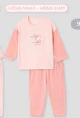 Lullaby Bộ dày tay NH455N - Hồng nhạt-Hồng đậm - 9,12,18,24M,3Y,4Y