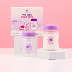BỘ HAI BÌNH TRỮ SỮA CỔ RỘNG MAMA'S CHOICE 180ML