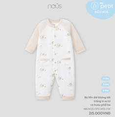 Nous Bộ liền dài không tất trắng in sư tử và hươu phối be 0,3M