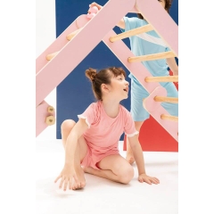 Bộ quần áo Nous kids cộc tay bé gái hồng trắng (3Y, 4Y, 5Y)