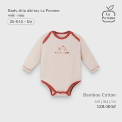 Body chip dài tay La Pomme viền màu - 3M Đỏ