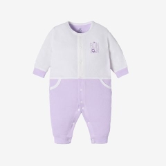 Body dài tay La Pomme Bonjour - Newborn, 0,3M Tím