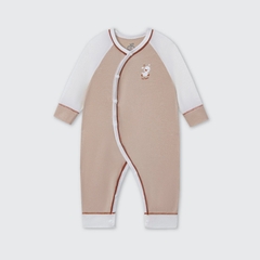 Body dài tay La Pomme ngỗng con hoạt bát - Newborn,0,3M Nâu