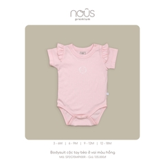 Bodysuit Nous cộc tay bèo ở vai màu hồng (3M, 6M, 9M, 12M)