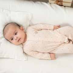 Bu Baby - BBB210203.03MC56 | Body dài tay cài giữa Bambus Glory Be in vương miện 0-3M, 3-6M