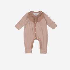 Bu Baby BSR210203.0NBH18 | Body dài tay cài giữa Siro | (Newborn,1-3M) - (Kẻ cam đất - cam đất, Trắng - Kẻ Xanh Olive, Kẻ nâu - nâu)