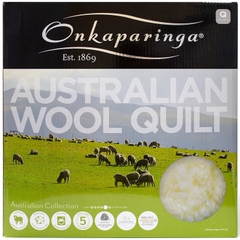 Chăn lông cừu cao cấp Onkaparinga Wool Quilt Úc 210cmx210cm