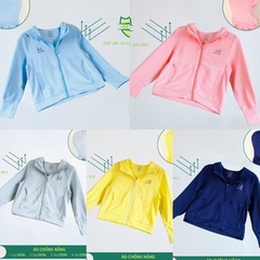 Áo chống nắng Ualarogo cho bé (1-2Y, 2-3Y, 3-4Y, 4-5Y), (Họa tiết Xanh Tím Than, Xanh Dương, Vàng, Hồng, Ghi)