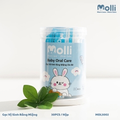 Gạc răng miệng Molli dạng que hộp 30 chiếc