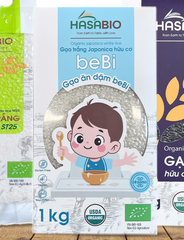Gạo trắng hữu cơ beBi Japonica Hasa Bio 1kg